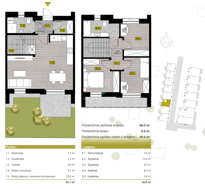 Szeregówka 80m2, ogródek, balkon, Załęże miniaturka 2