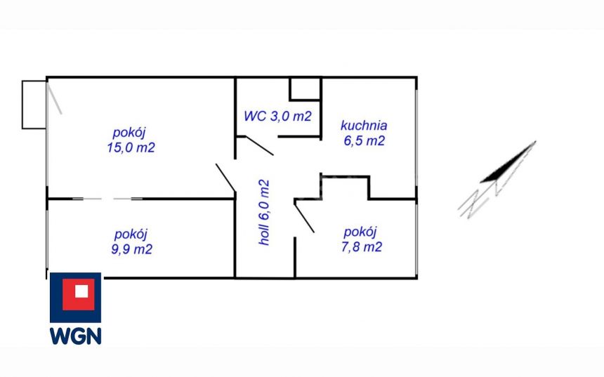 Radomsko, 299 900 zł, 48.2 m2, kuchnia z oknem miniaturka 5