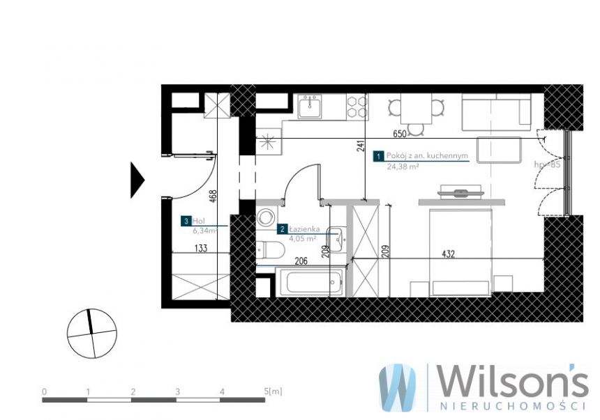 Wrocław Śródmieście, 513 100 zł, 34.77 m2, kawalerka miniaturka 4