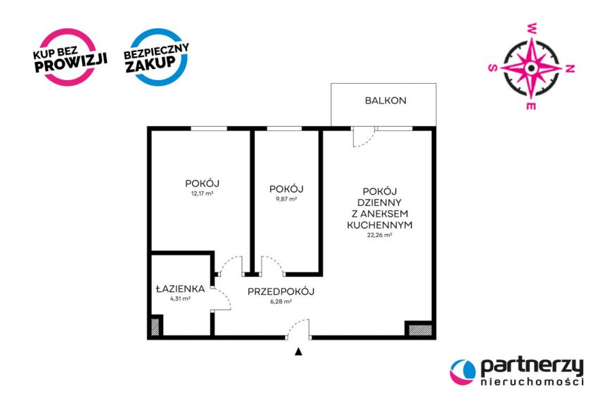 Gdańsk Letnica, 1 069 000 zł, 55 m2, pietro 4 miniaturka 23