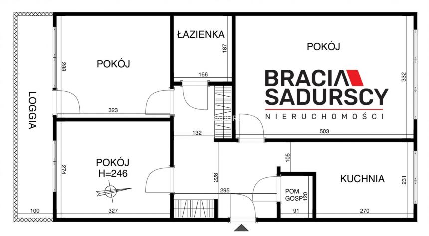 3 pokojowe, 57m2, ul. Borsucza miniaturka 4