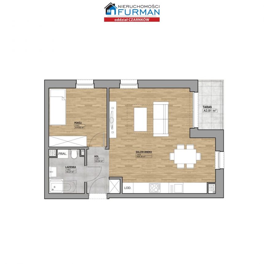 Trzcianka, 349 000 zł, 46.02 m2, bez prowizji miniaturka 2