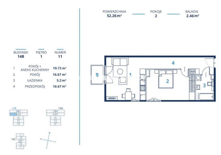 Gotowa inwestycja - metraże od 39 m2, Kraków miniaturka 3