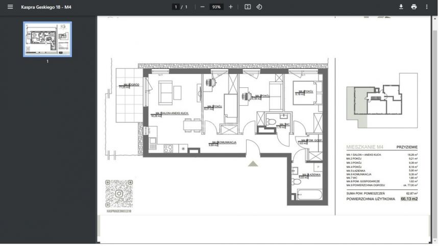 Komfortowe i nowoczesne mieszkanie z ogrodem 68 m2 miniaturka 5