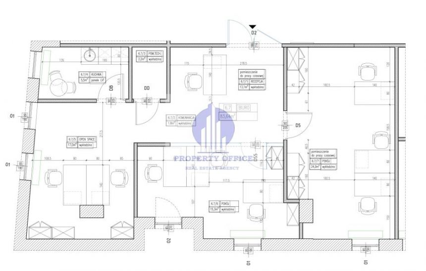 Wola: biuro 94,51 m2 miniaturka 2