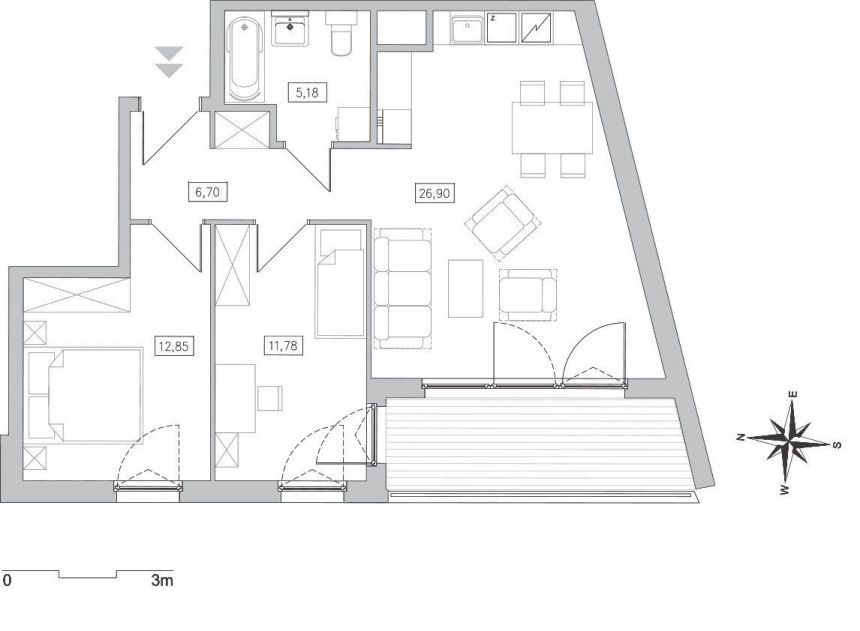 Gdynia Redłowo, 958 759 zł, 63.41 m2, pietro 5 miniaturka 2