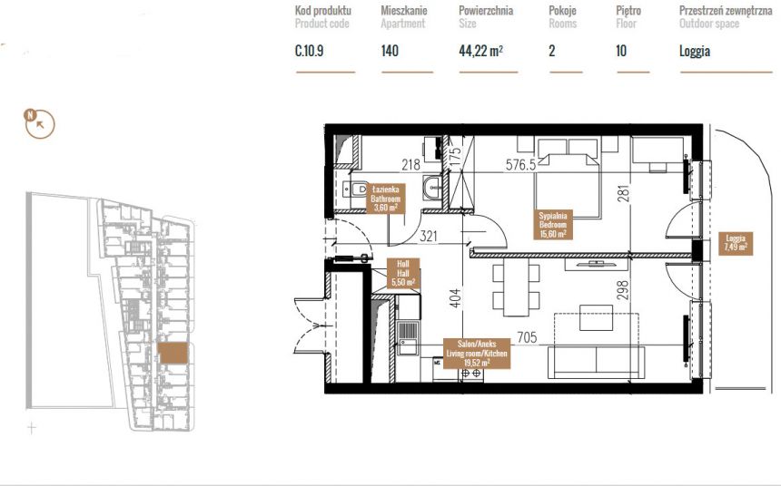 Apartament 2pok/z widokiem na Odrę/600m od Rynku miniaturka 16