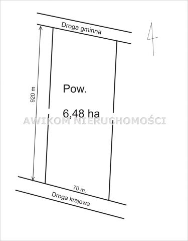 Miedniewice, 899 000 zł, 6.48 ha, woda w drodze