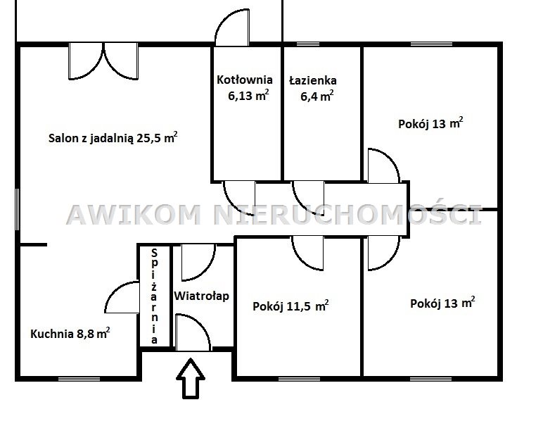 Maków, 240 000 zł, 91.88 m2, oddzielna kuchnia połączona z jadalnią - zdjęcie 1