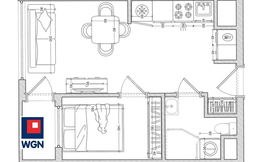 Lublin Rury, 520 000 zł, 35.5 m2, aneks kuchenny - zdjęcie 1