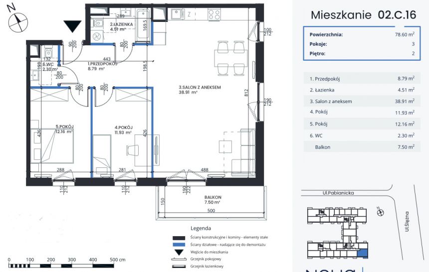 Piękne mieszkanie 3pokojowe z balkonem w centrum Wrocławia miniaturka 19