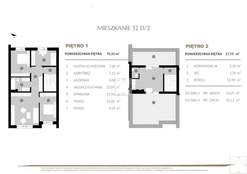 Mieszkanie dwupoziomowe - Zalesie miniaturka 6