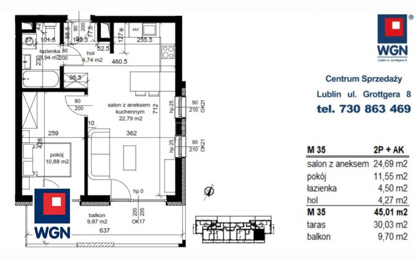 Łęczna, 414 092 zł, 45.01 m2, z garażem miniaturka 2