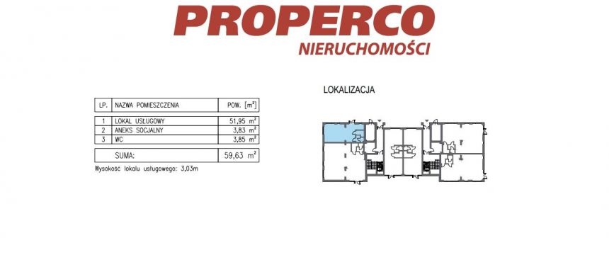 Lokal usługowy, 59,63 m2, KSM, Al. Solidarności miniaturka 6
