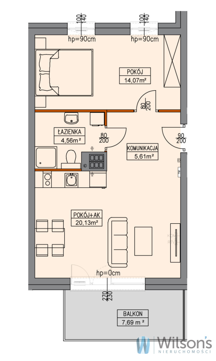 Stegna, 703 732 zł, 44.54 m2, pietro 2 miniaturka 8