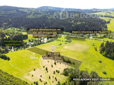 Działka przy szlaku w Tyliczu - idealna pod dom lub domki letniskowe | Wydana WZ