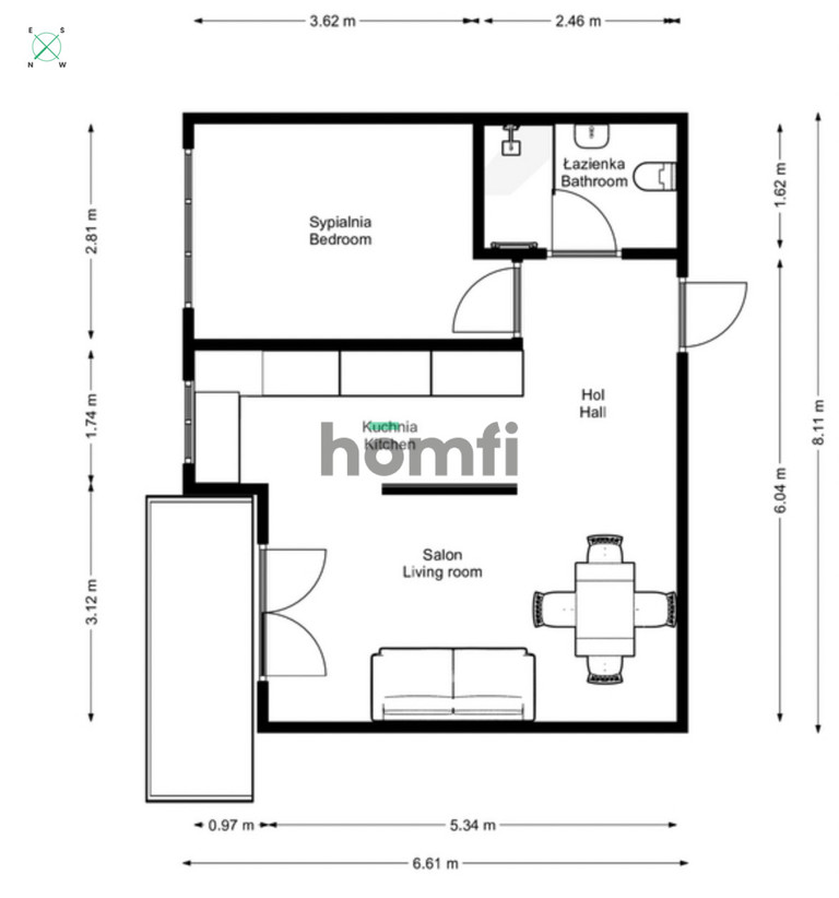 Mieszkanie na wynajem - Jeżyce 43 m2 - NOWE miniaturka 12