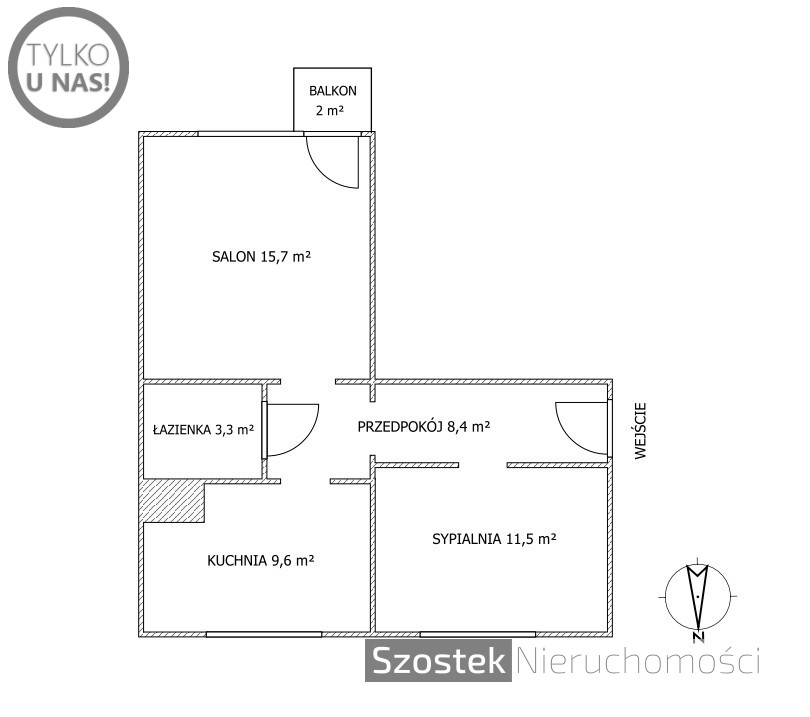 Częstochowa Ostatni Grosz, 219 000 zł, 48.5 m2, z balkonem miniaturka 13