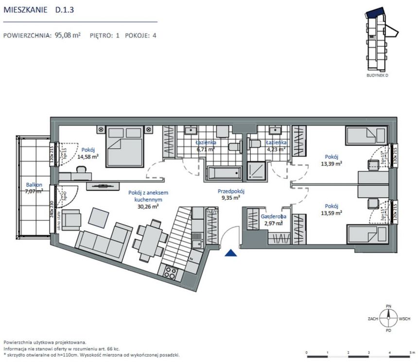 4 pokoje Nowa Dąbrowa 95 m2 świetna lokalizacja! miniaturka 6