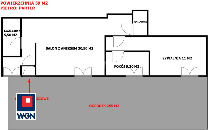 Zębowice, 310 000 zł, 59 m2, M3 miniaturka 2