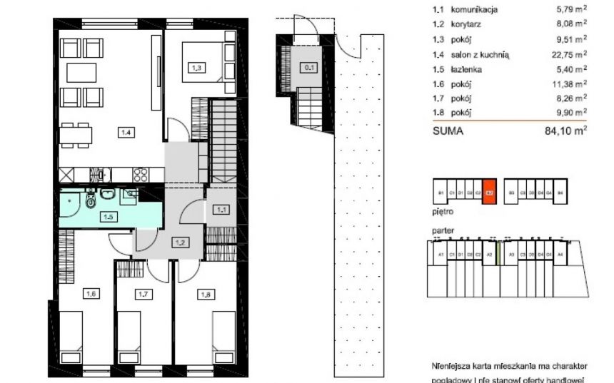 Oława, 599 000 zł, 84.1 m2, pietro 1 miniaturka 7