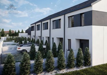 DOM szereg środkowy 102,50m2 z działką 148m2m2, Iwiny Siechnice