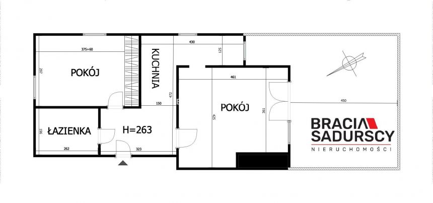 2 pok ok 50 m2 Pradnik Biały z ogródkiem miniaturka 20