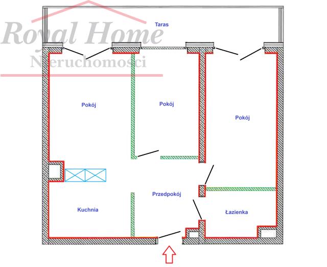 Nowoczesny, 3 pok z balkonem lokal na Grabiszynie. miniaturka 14