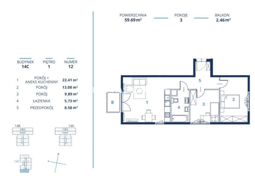 Gotowa inwestycja - metraże od 39 m2, Kraków miniaturka 3