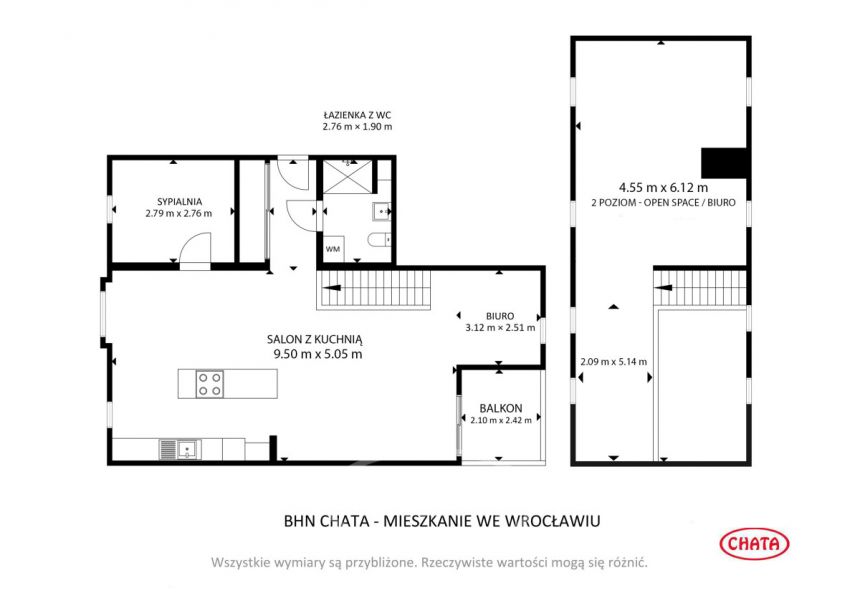 Wrocław Ołtaszyn, 950 000 zł, 78 m2, z garażem miniaturka 20