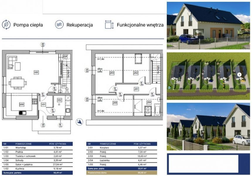 Kiełpino, 529 000 zł, 84.4 m2, bliźniak miniaturka 5