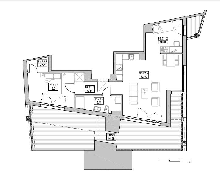 Gdynia, 1 519 776 zł, 70.36 m2, pietro 6, 16 miniaturka 9