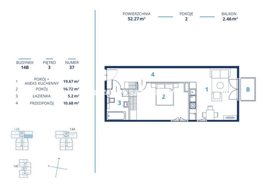 Gotowa inwestycja - metraże od 39 m2, Kraków miniaturka 3