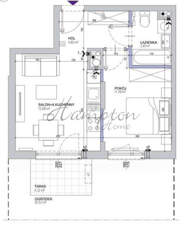 Warszawa Ursynów, 749 448 zł, 36.86 m2, M2