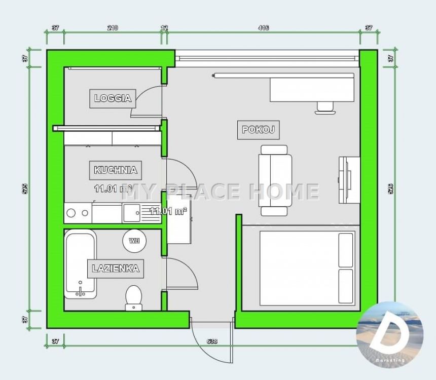 Przy Parku Krakowskim apartament miniaturka 3