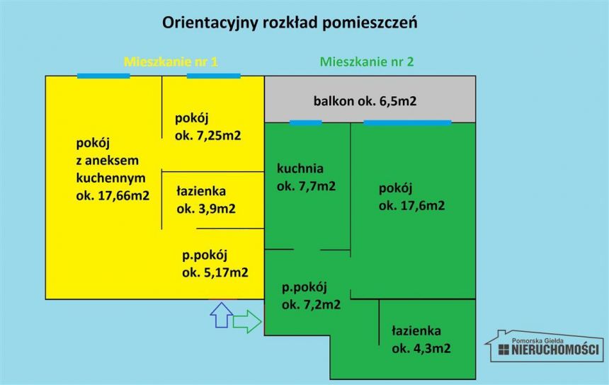 Mieszkanie podzielone na dwa idealne pod wynajem miniaturka 5