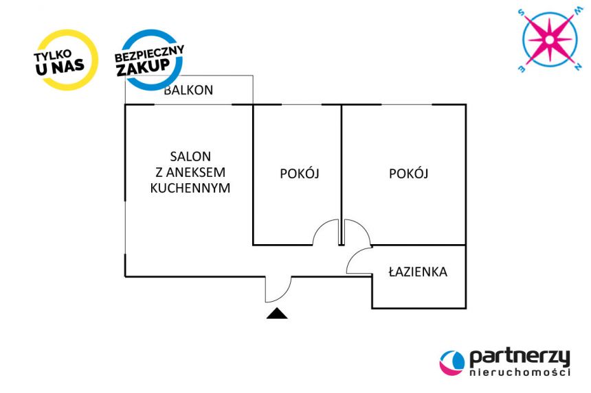 Gdańsk Przymorze, 1 170 000 zł, 57.5 m2, z parkingiem podziemnym miniaturka 9