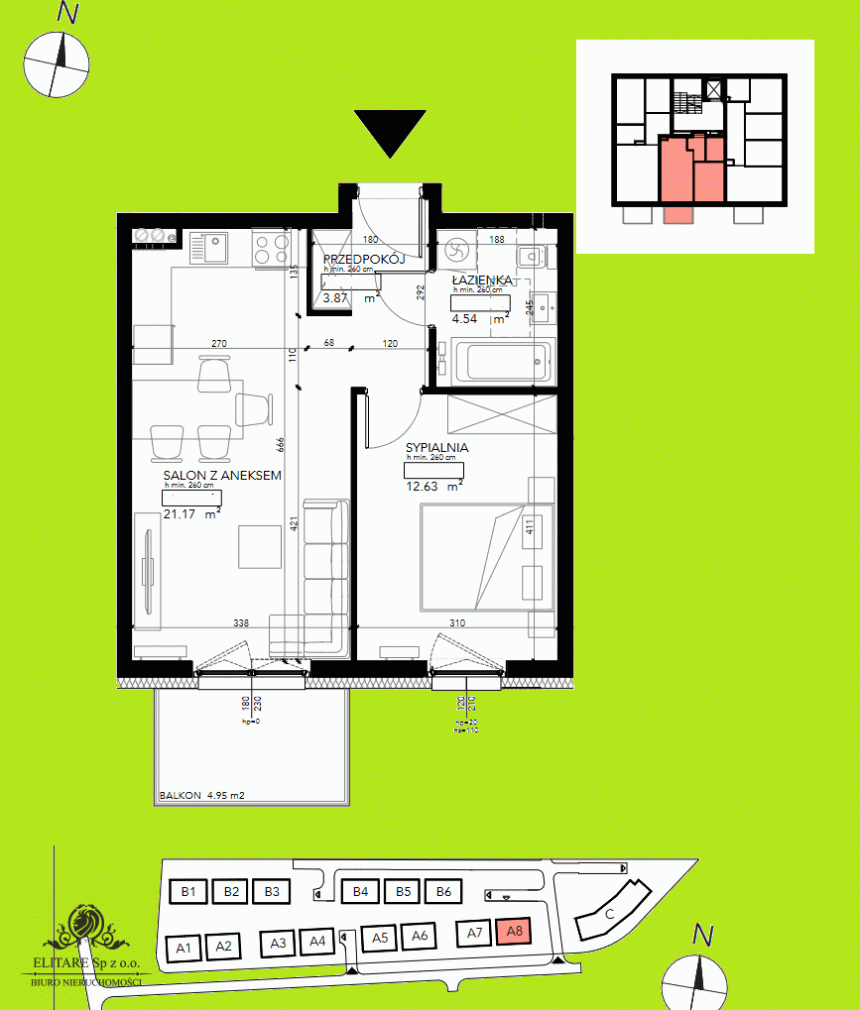 Mieszkanie 2 pok. 42m2, Lipa Piotrowska, oddanie I kw. 2025, 0%prowizji miniaturka 2