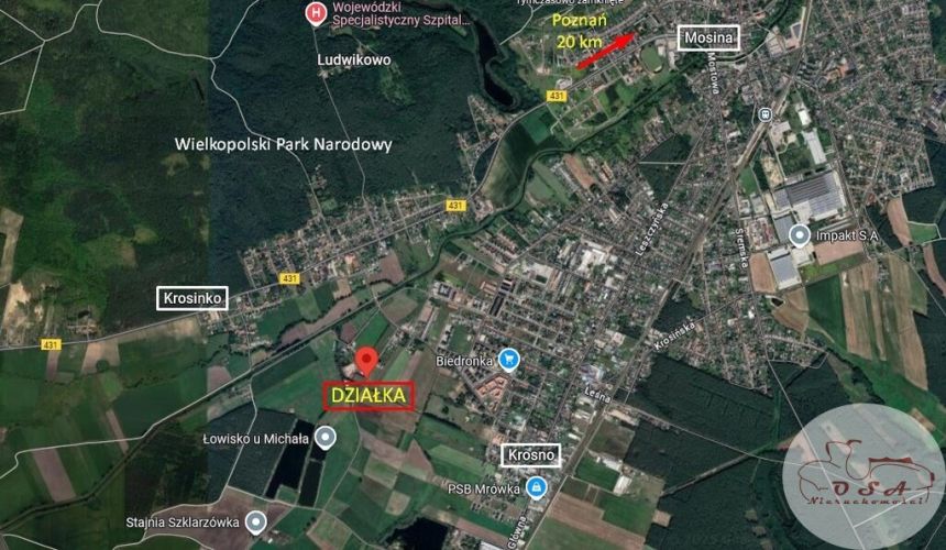 Zjawiskowa*budowlana*MPZP*5159 m² Krosinko*Mosina miniaturka 15