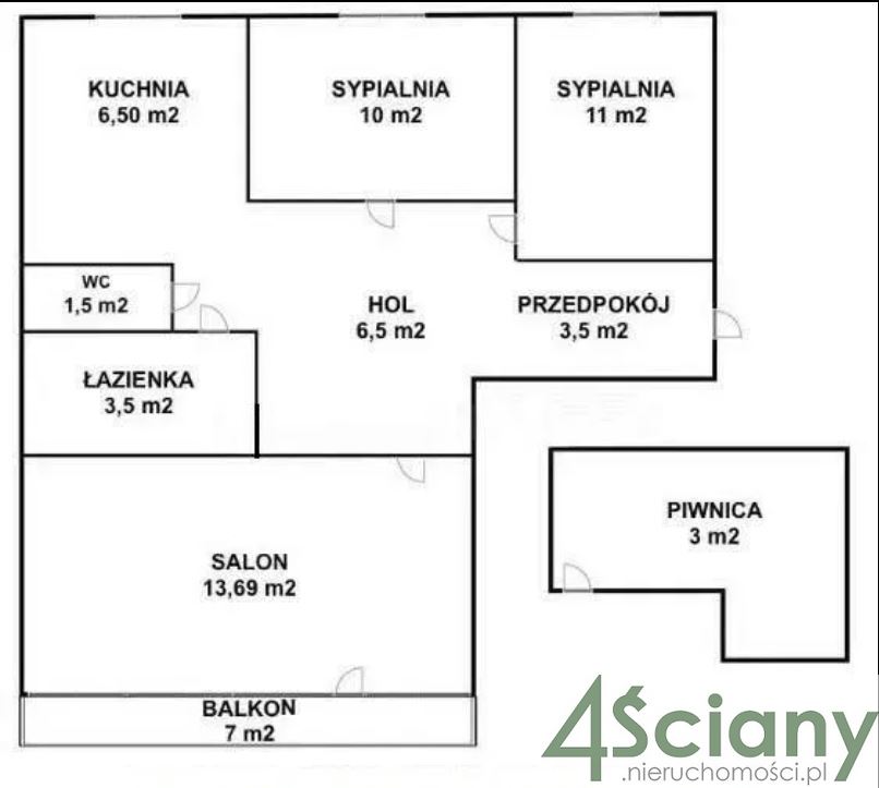 Warszawa Ursynów, 1 021 000 zł, 56 m2, z balkonem miniaturka 2