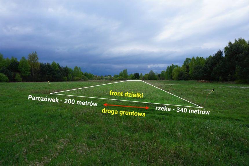 Działka 1700 m²blisko wsi i rzeki, Parczówek miniaturka 4