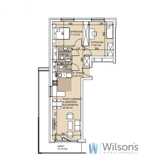 Wrocław Psie Pole, 779 000 zł, 60.3 m2, pietro 3/5 miniaturka 2