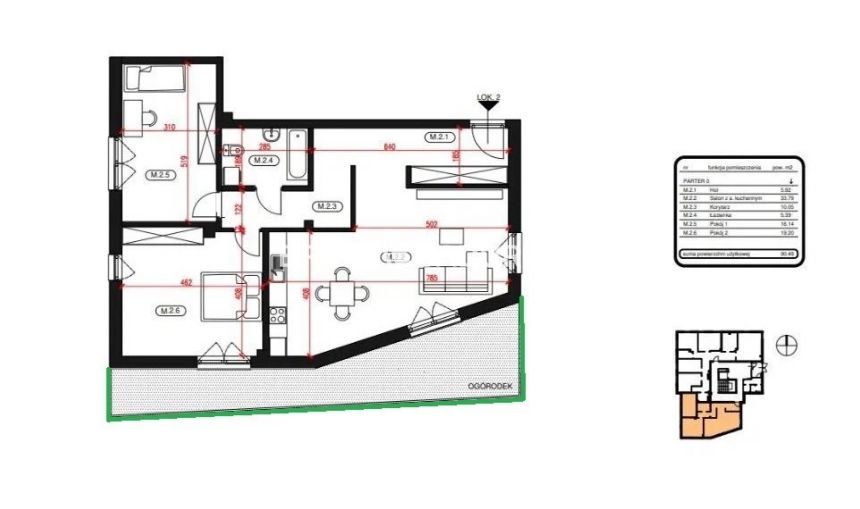 91m2 3 pok +ogródek st.deweloperski miniaturka 9