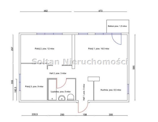 Warszawa Praga-Południe, 980 000 zł, 56 m2, aneks kuchenny połączony z salonem miniaturka 7