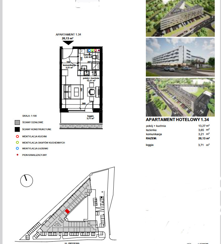 Apatrament hotelowy, kawalerka. wykończone pod klucz, dla studenta, pod wynajem miniaturka 2