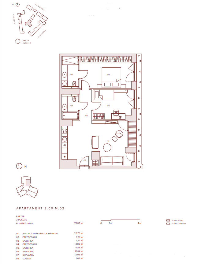 Piękny Apartament w centrum/Borek/piękny taras/otoczony zielenią miniaturka 4