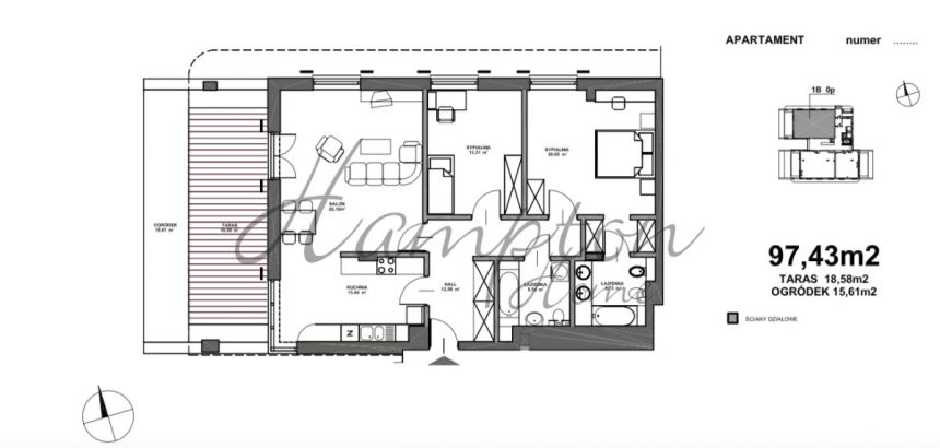 Warszawa Górny Mokotów, 2 704 050 zł, 100.15 m2, 3 pokojowe miniaturka 4