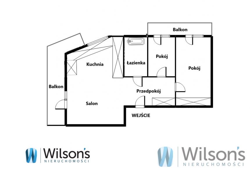 Warszawa Bielany, 1 340 000 zł, 62.4 m2, z balkonem miniaturka 16