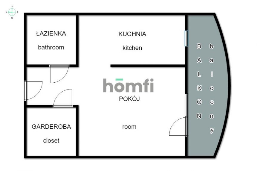 Strzelców / Słoneckiego 34m²: kawalerka / 2 pokoje miniaturka 14