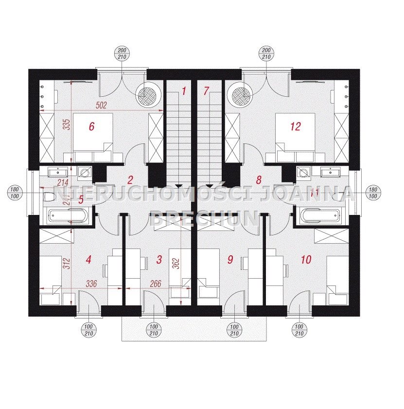 Wrocław Śródmieście, 1 100 000 zł, 102 m2, bliźniak miniaturka 7